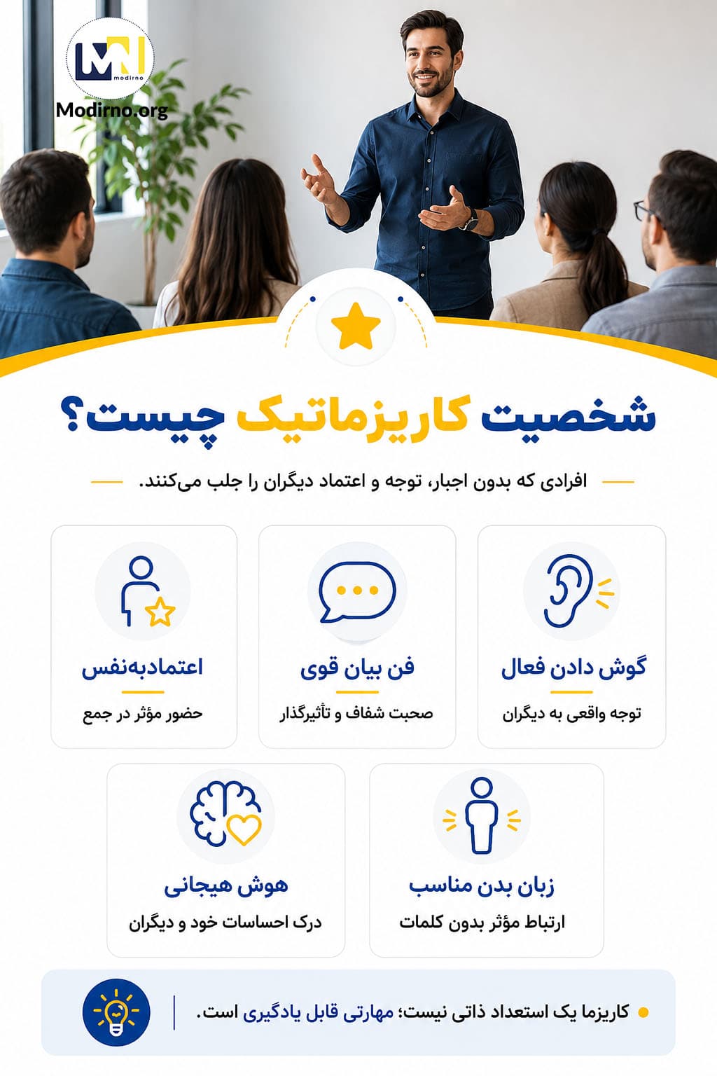 اینفوگرافیک شخصیت کاریزماتیک